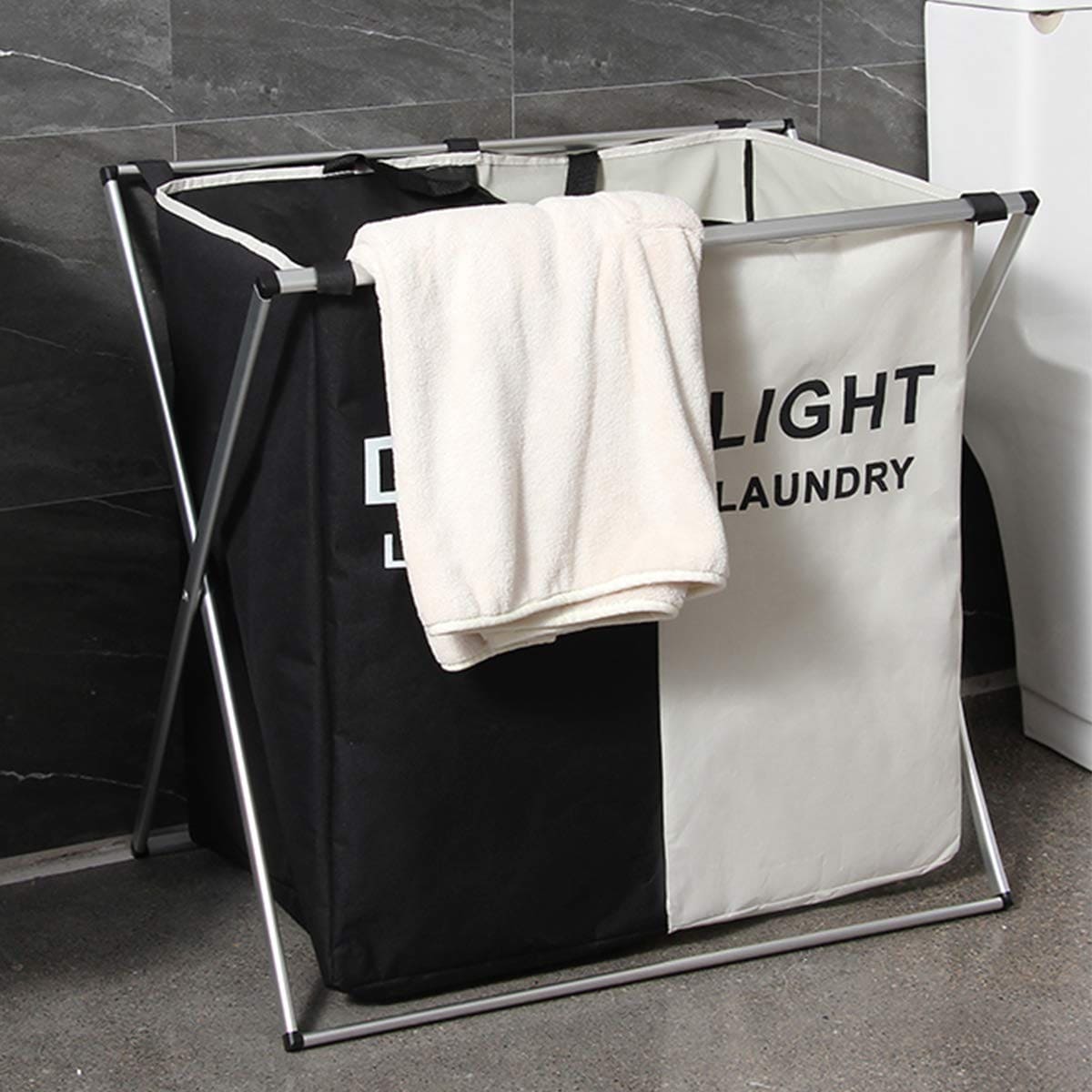 2/3 Grid Laundry Basket With Stand, Foldable Dirty Clothes Storage Hamper, Waterproof Home Laundry Basket, X Shape Foldable Dirty Laundry Basket, Collapsible Laundry Storage Organizer, Oxford Fabric Clothes Laundry Bag 2/3 Grid Laundry Basket With Stand, Foldable Dirty Clothes Storage Hamper, Waterproof Home Laundry Basket, X Shape Foldable Dirty Laundry Basket, Collapsible Laundry Storage Organizer, Oxford Fabric Clothes Laundry Bag